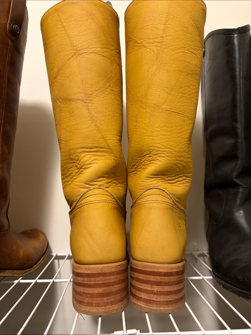 Women's Tall Leather Riding Boots Banana - Frye - Picture 4 of 7